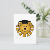 Lion with Graduation Cap Tshirts and Gifts Announcement Postcard (Standing Front)