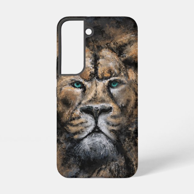Lion with Green Eyes Samsung Galaxy Case (Back)