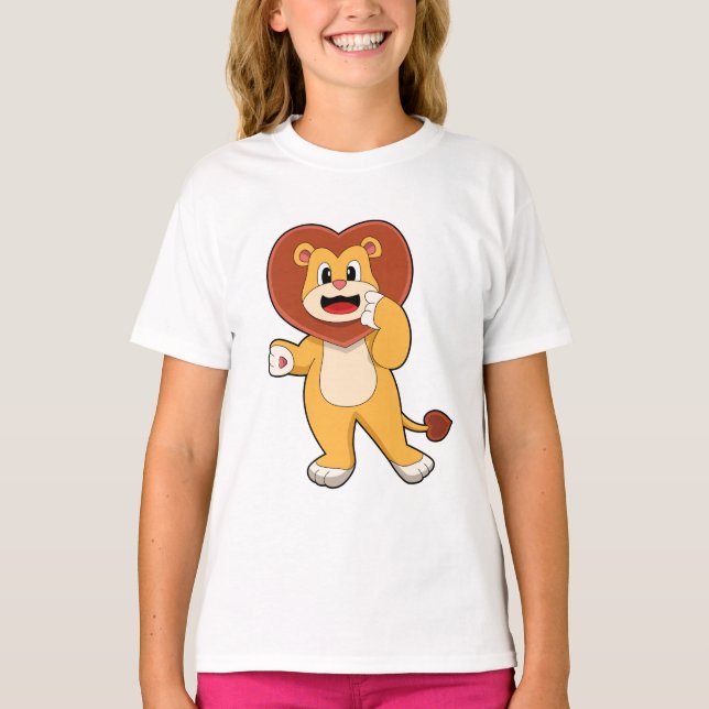 Lion with Heart T-Shirt (Front)