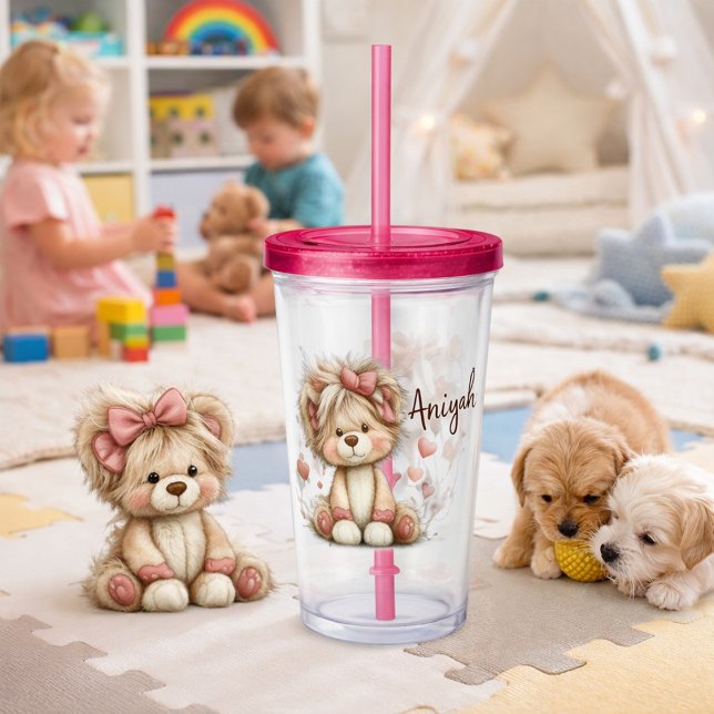 Lion with Hearts Acrylic Tumbler (Creator Uploaded)