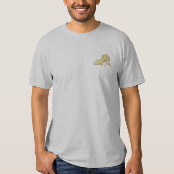 Lion With Lamb Embroidered T-shirt by ZazzleEmbroidery at Zazzle