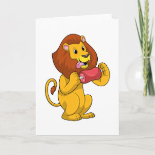 Lion with Meat Card
