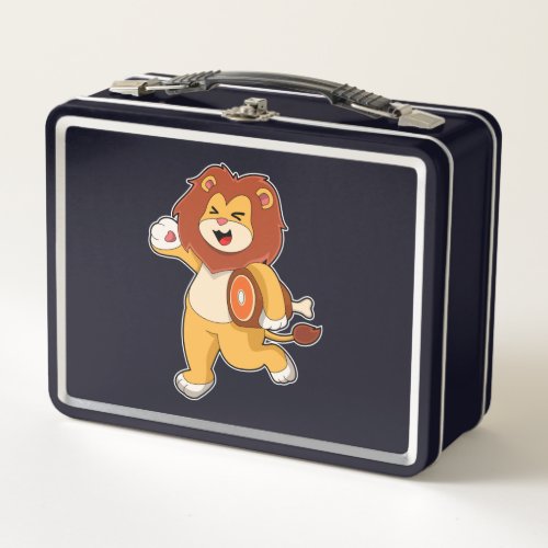 Lion with Meat Metal Lunch Box