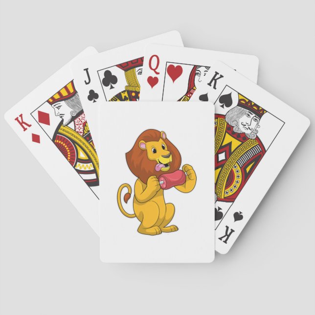 Lion with Meat Poker Cards (Back)