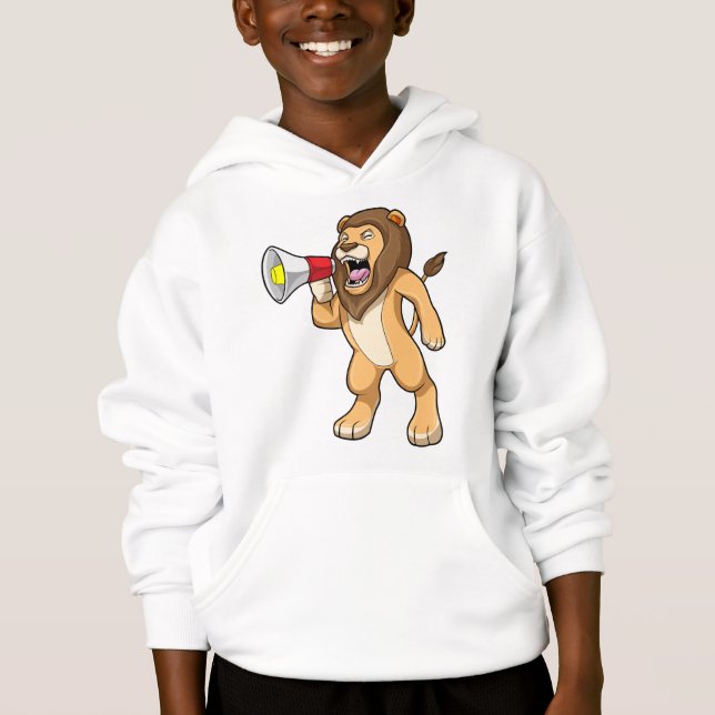 Lion with Microphone Hoodie (Front)