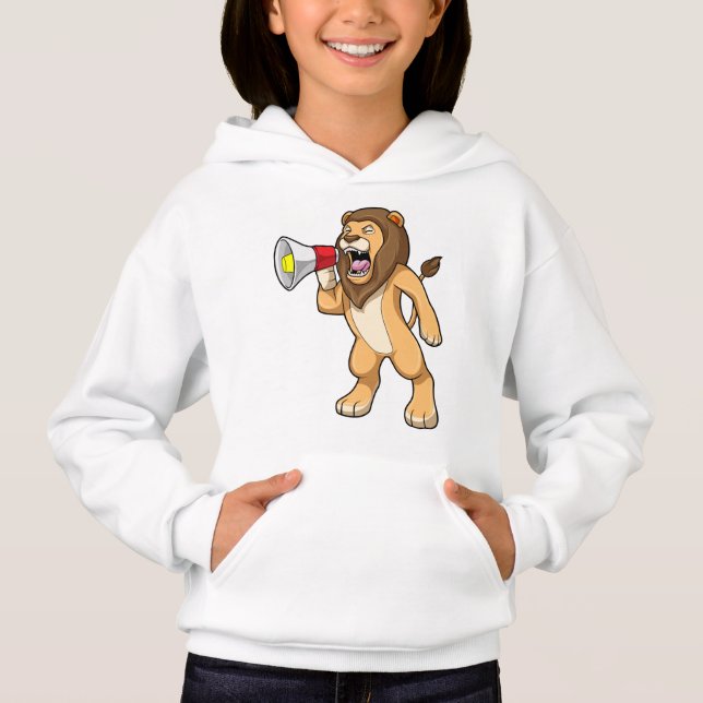 Lion with Microphone Hoodie (Front)