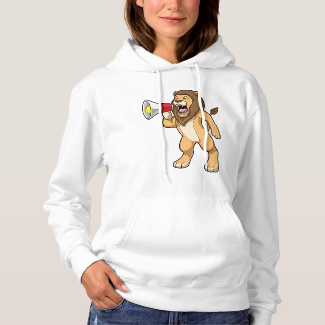 Lion with Microphone Hoodie (Front)