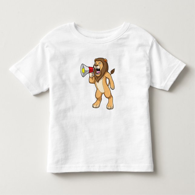 Lion with Microphone Toddler T-shirt (Front)