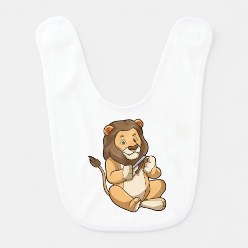 Lion with Nail arrows Baby Bib