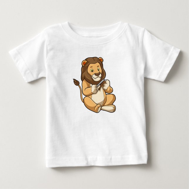 Lion with Nail arrows Baby T-Shirt (Front)