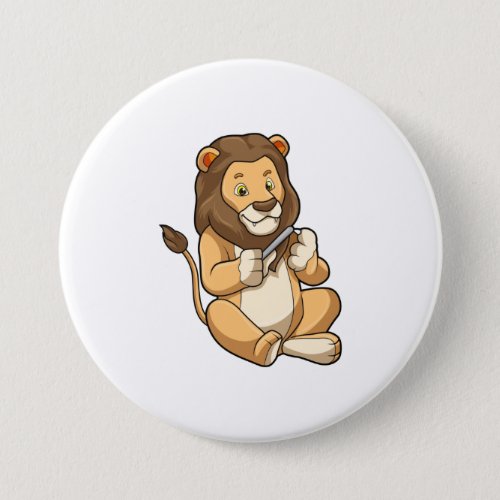 Lion with Nail arrows Button