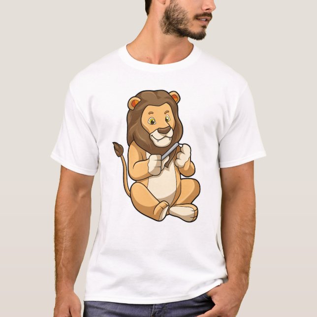 Lion with Nail arrows T-Shirt (Front)