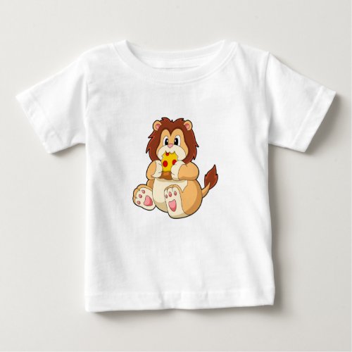 Lion with Piece of Salami PizzaPNG Baby T_Shirt
