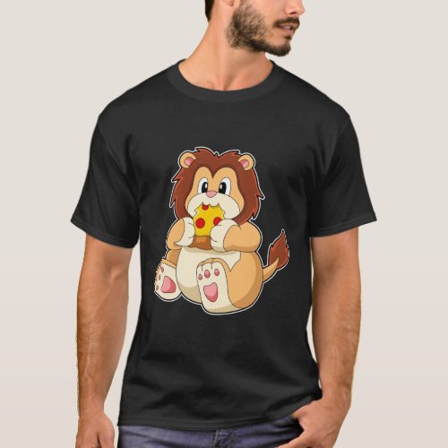 Lion with Piece of Salami PizzaPNG T_Shirt