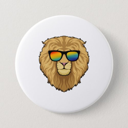 Lion with Sunglasses Button