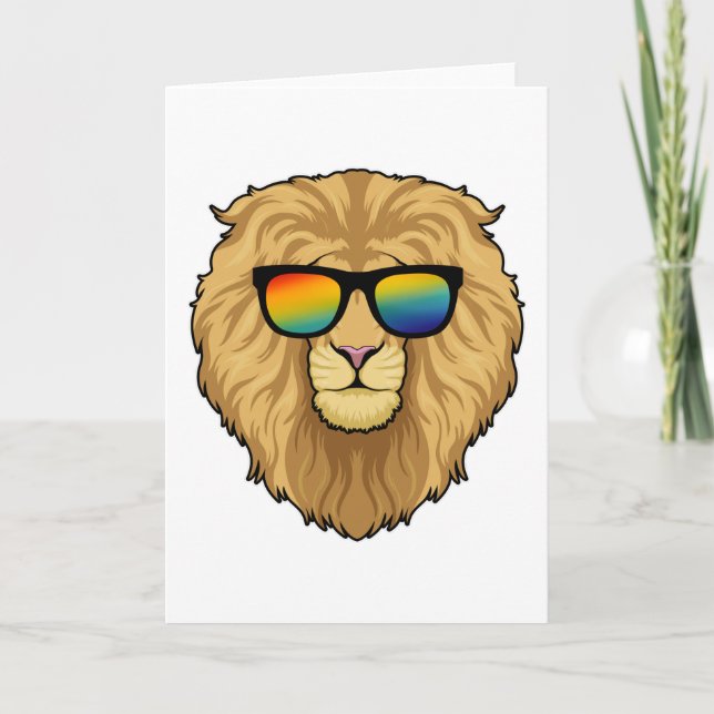Lion with Sunglasses Card (Front)