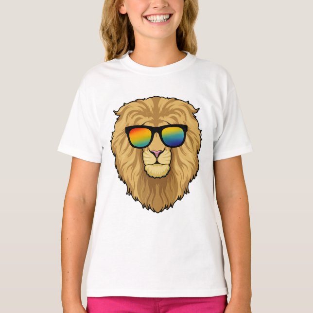 Lion with Sunglasses T-Shirt (Front)
