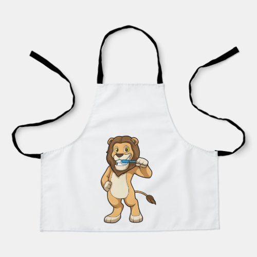 Lion with Toothbrush Apron