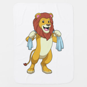 Lion with Towel for Shower Baby Blanket
