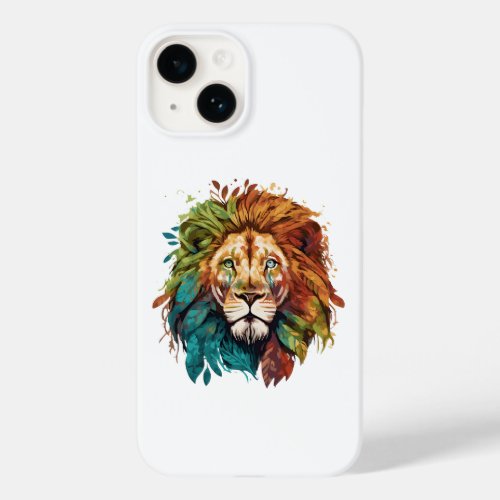 Lion With Watercolor paint Case_Mate iPhone 14 Case