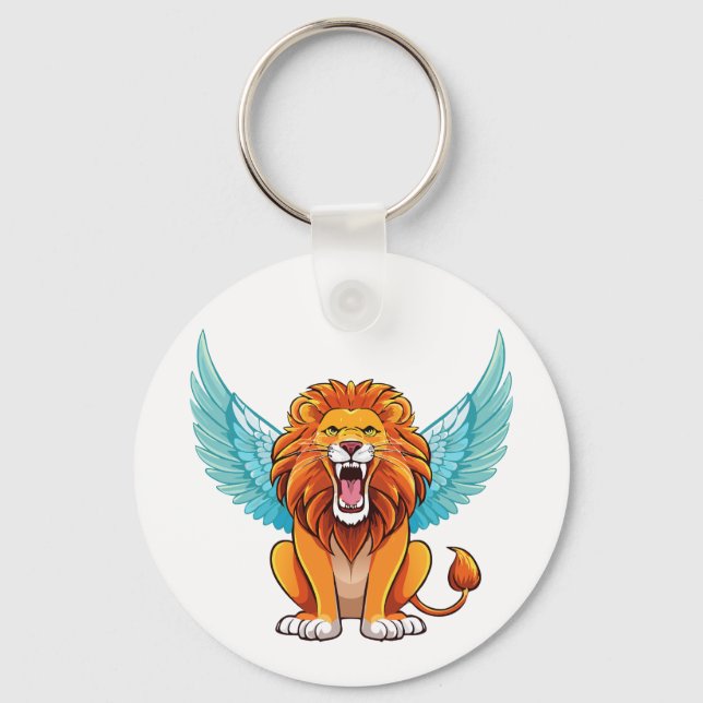 Lion with wings keychain (Front)