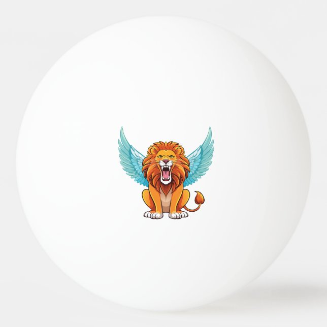 Lion with wings ping pong ball (Front)