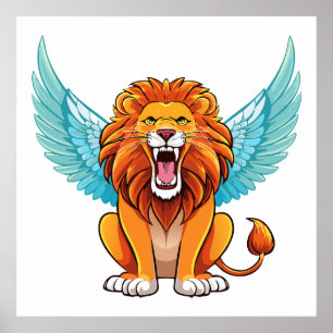 Lion with wings poster