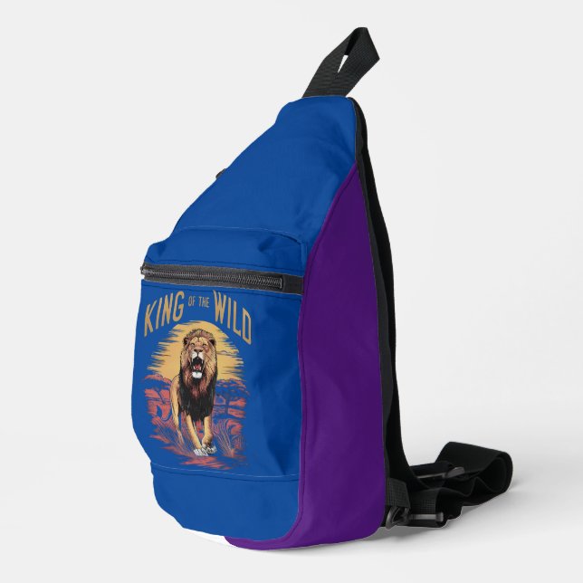Lion With Words: King of the Wild Sling Bag (Right Corner)