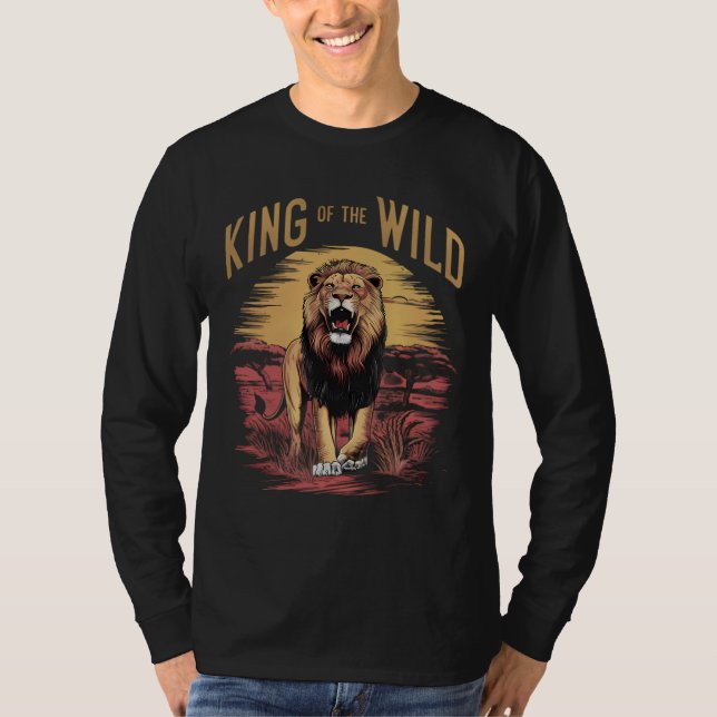 Lion With Words: King of the Wild T-Shirt (Front)