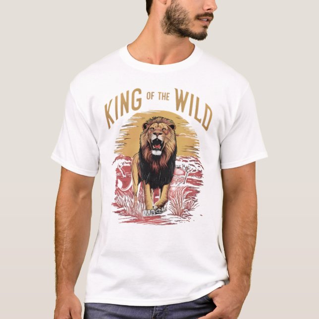 Lion With Words: King of the Wild T-Shirt (Front)