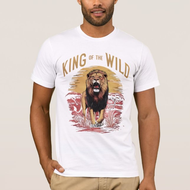 Lion With Words: King of the Wild T-Shirt (Front)