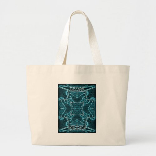 Lion wits large tote bag