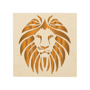 Lion Wood Wall Art
