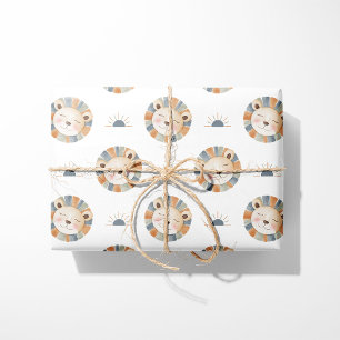 Lion Wrapping Paper Cute Baby Animal