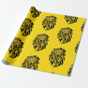Lion - Wrapping paper - Yellow