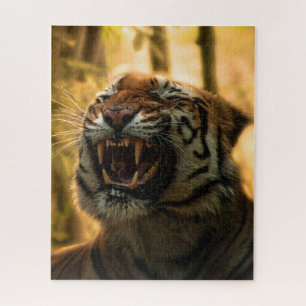 Lion Yawning Majestic King of the Jungle  Jigsaw Puzzle