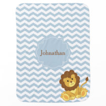 Lion Zigzag Pattern Custom Baby Blanket Lion Zigzag Pattern Custom Baby Blanket