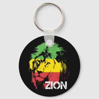 Lion Zion Keychain by allworldtees at Zazzle