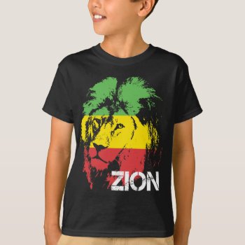 Lion Zion T-shirt by allworldtees at Zazzle