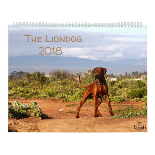 Liondog _ Rhodesian Ridgeback Calendar 2018