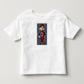 Lionel Messi cute baby cartoon realist big eyes Toddler T-shirt