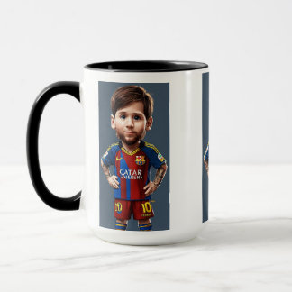 Lionel Messi cute baby cartoon realist mug