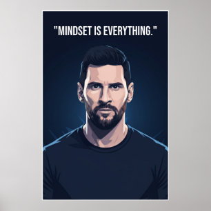 Lionel Messi Quote Poster – Mindset Is Everything
