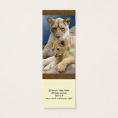 Lioness and Cubs Mini Bookmark / (Back)