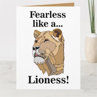 Lioness Animal Fearless  Card
