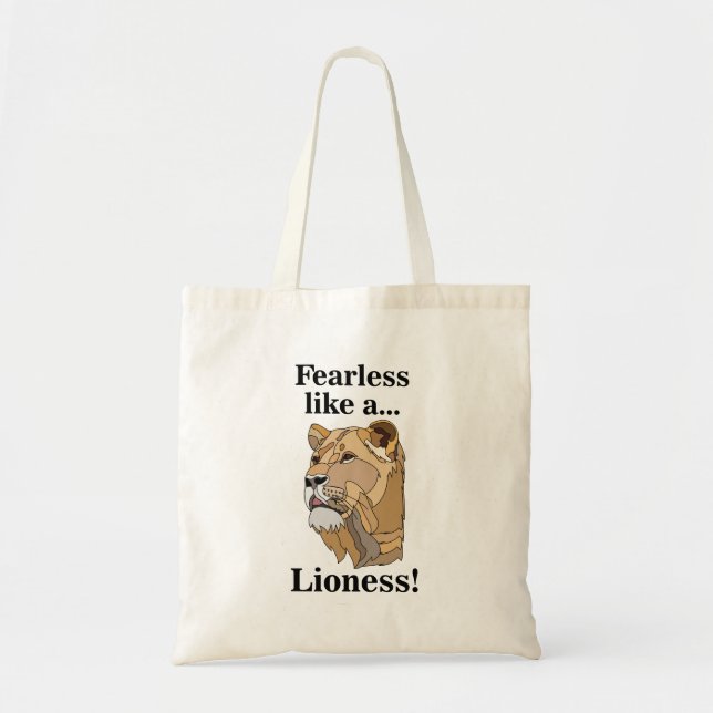 Lioness Animal Fearless  Tote Bag (Front)