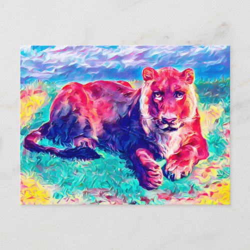 Lioness at Rest  Postcard