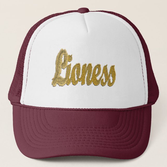 Lioness - Furry Text Trucker Hat (Front)