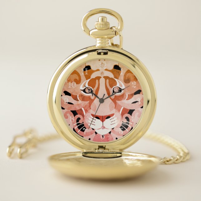 Lioness Locket (golden) pocket watch (Inside)