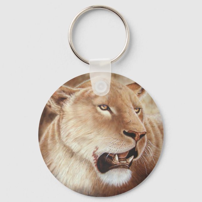 Lioness on her Kill Keychain (Front)